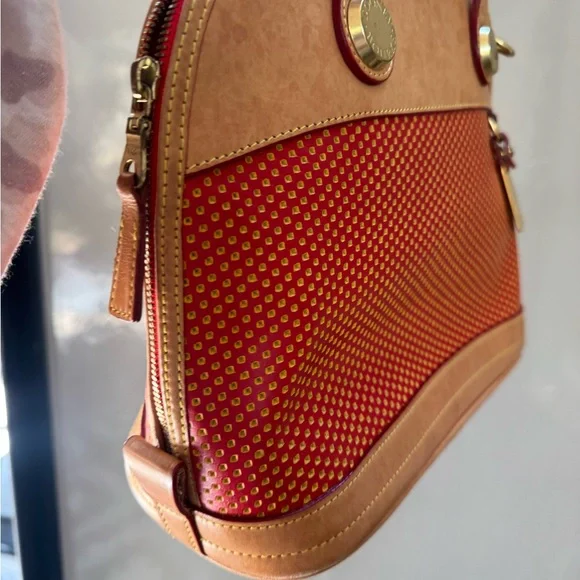 Dooney & Bourke Red and Brown Satchel - Picture 3 of 7